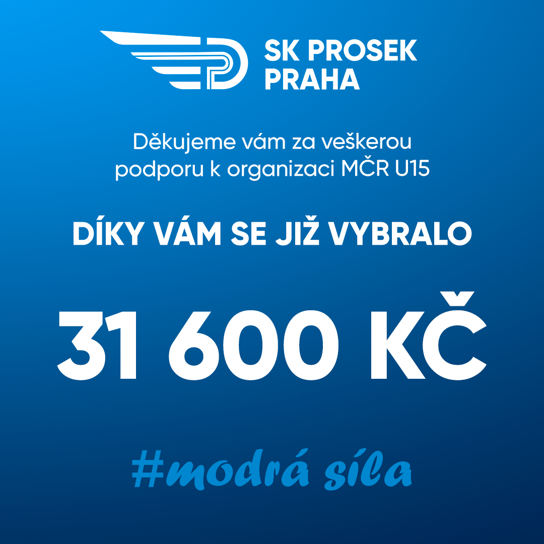 Modrý kurt: pro MČR U15 pořádané naším oddílem se vybralo již 31 600 Kč
